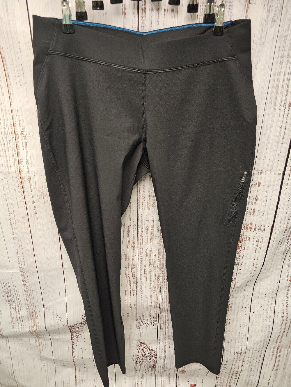 Columbia Black Track Joggers with Blue Waist Trim